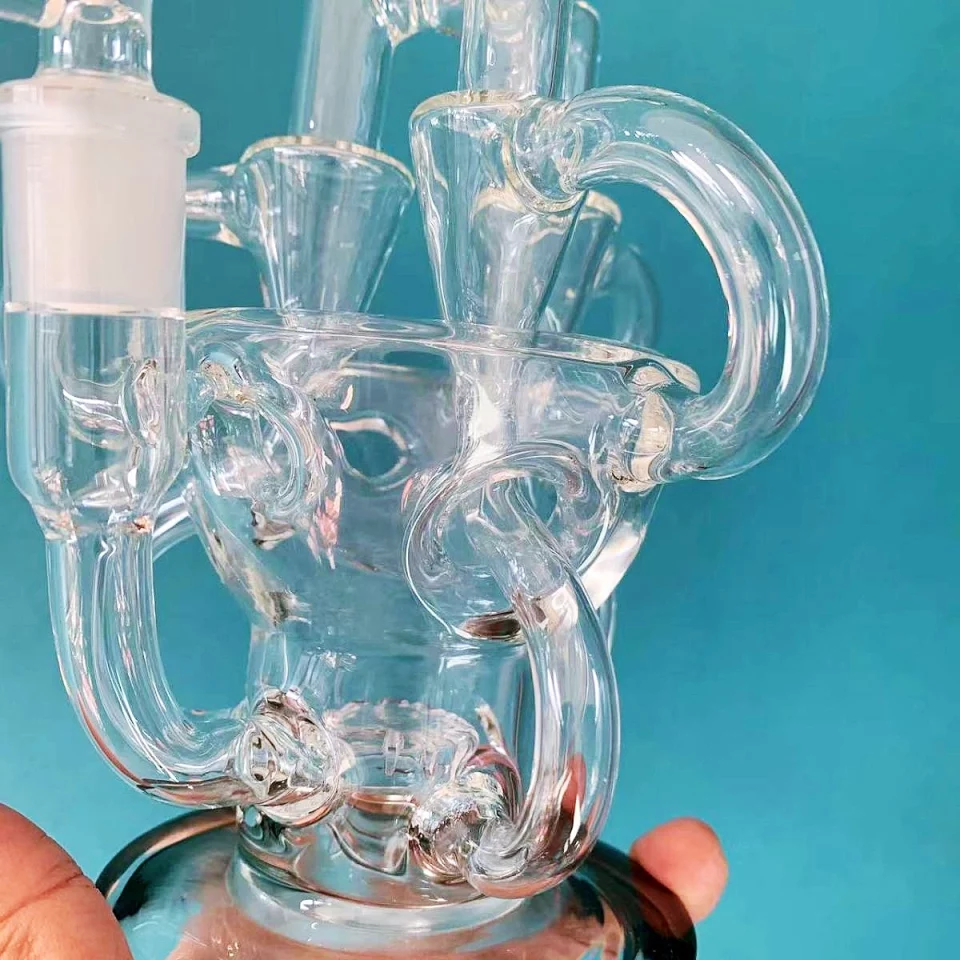 11" Swiss Recycler Glass Water Bong with Disc Perc