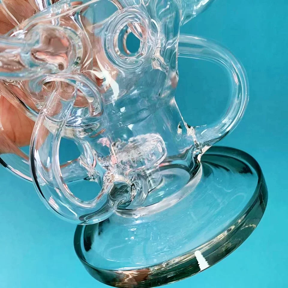 11" Swiss Recycler Glass Water Bong with Disc Perc