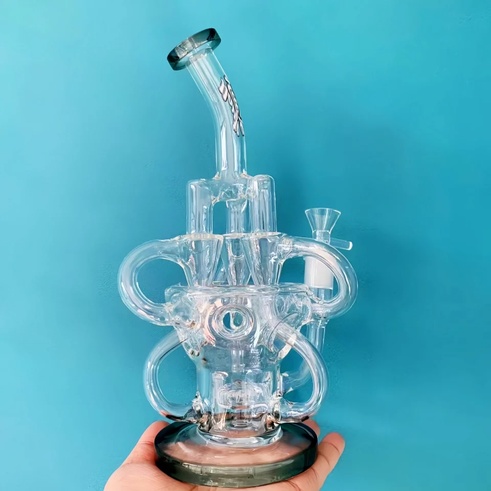 11" Swiss Recycler Glass Water Bong with Disc Perc