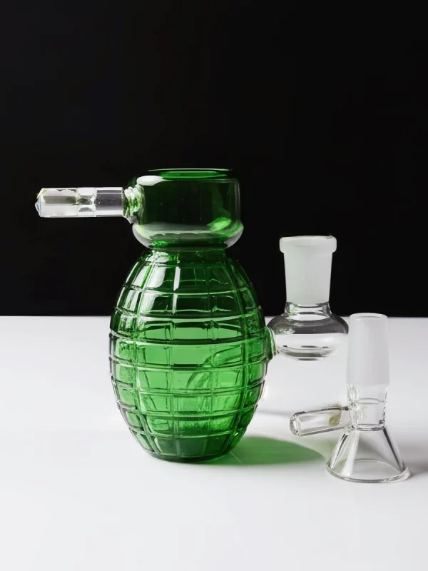 Tactical Grenade Mini Bubbler | Green & Blue