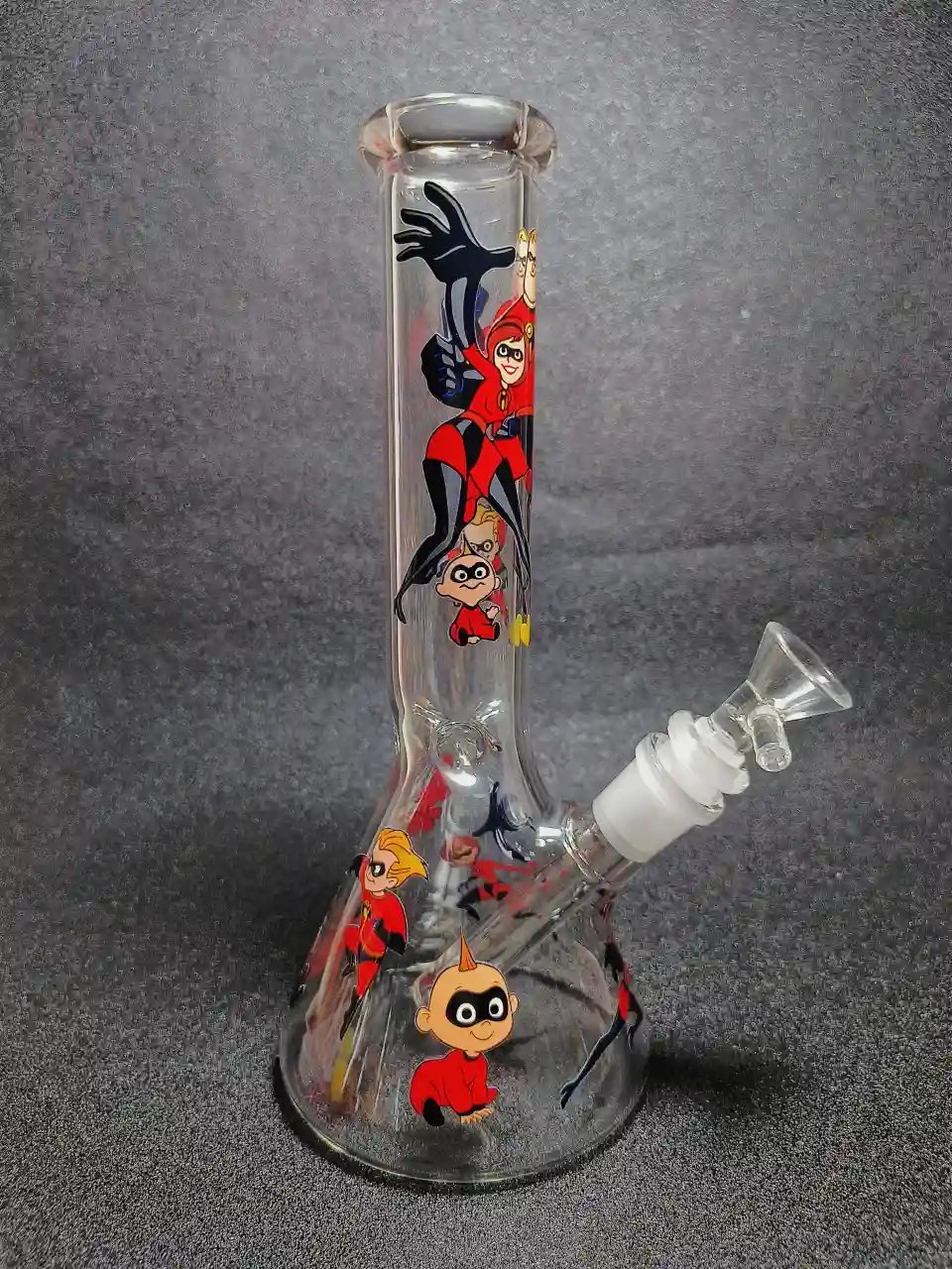 The Incredibles Superhero Family Red Suit Glass Bong