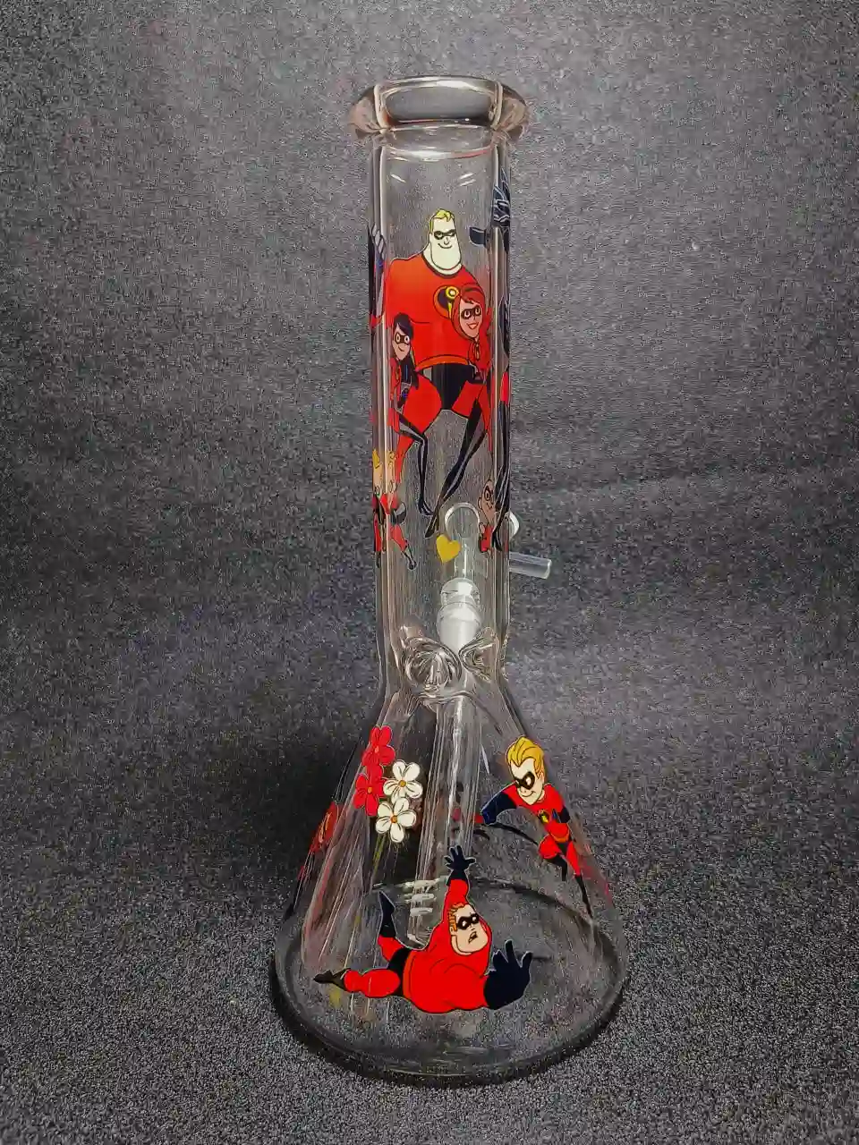 The Incredibles Superhero Family Red Suit Glass Bong