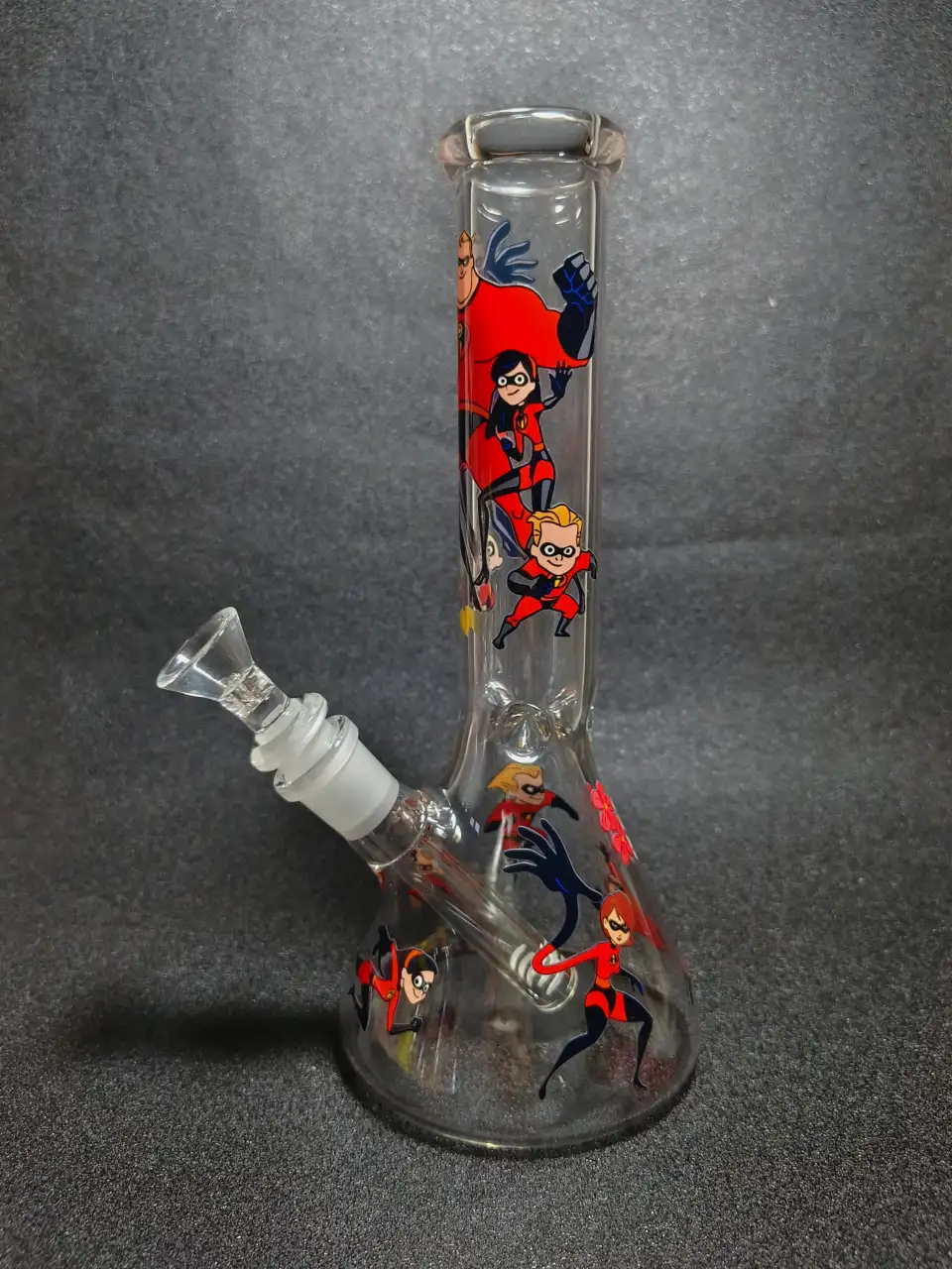 The Incredibles Superhero Family Red Suit Glass Bong