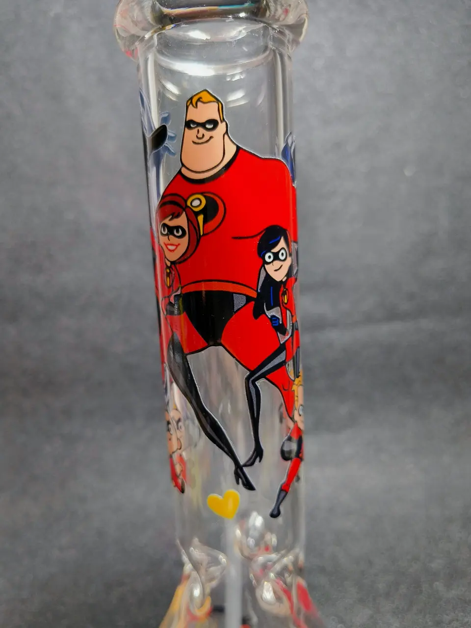 The Incredibles Superhero Family Red Suit Glass Bong