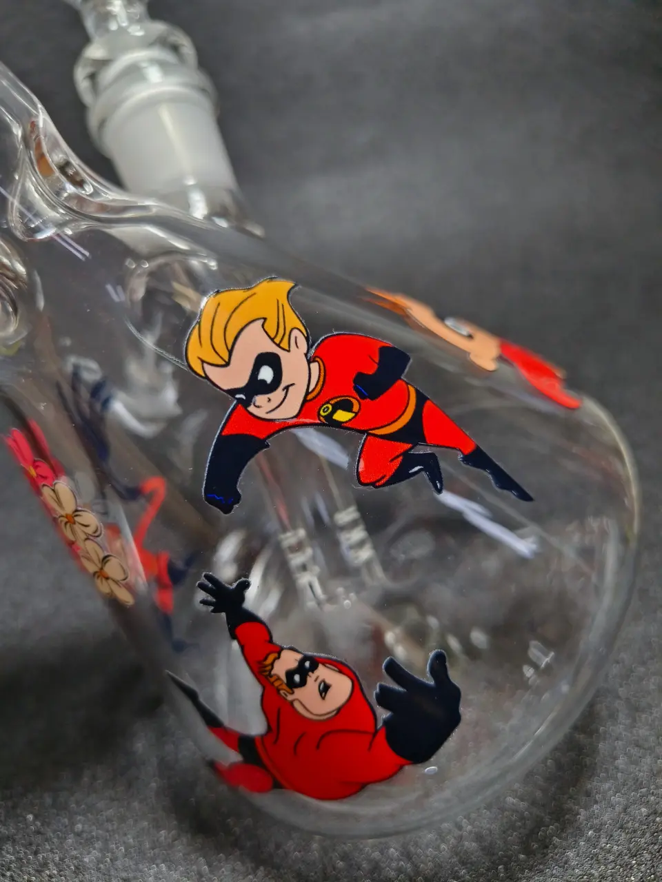 The Incredibles Superhero Family Red Suit Glass Bong