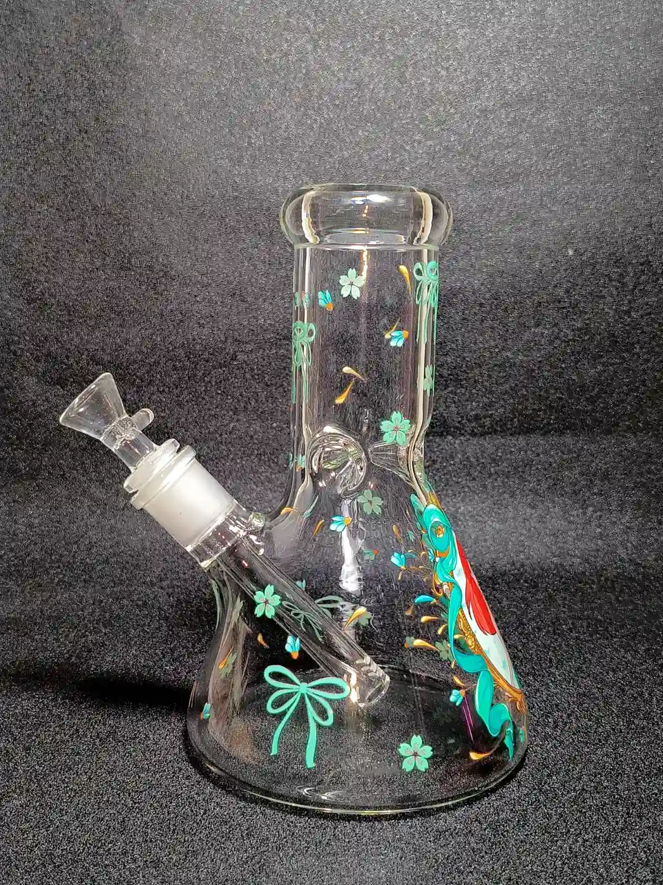 The Little Mermaid Ariel Vintage Frame Clear Beaker Glass Bong