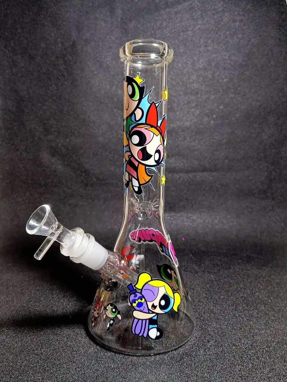 The Powerpuff Girls Classic Superhero Beaker Glass Bong