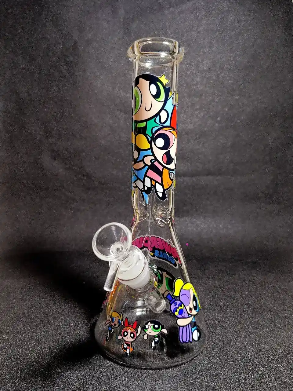 The Powerpuff Girls Classic Superhero Beaker Glass Bong