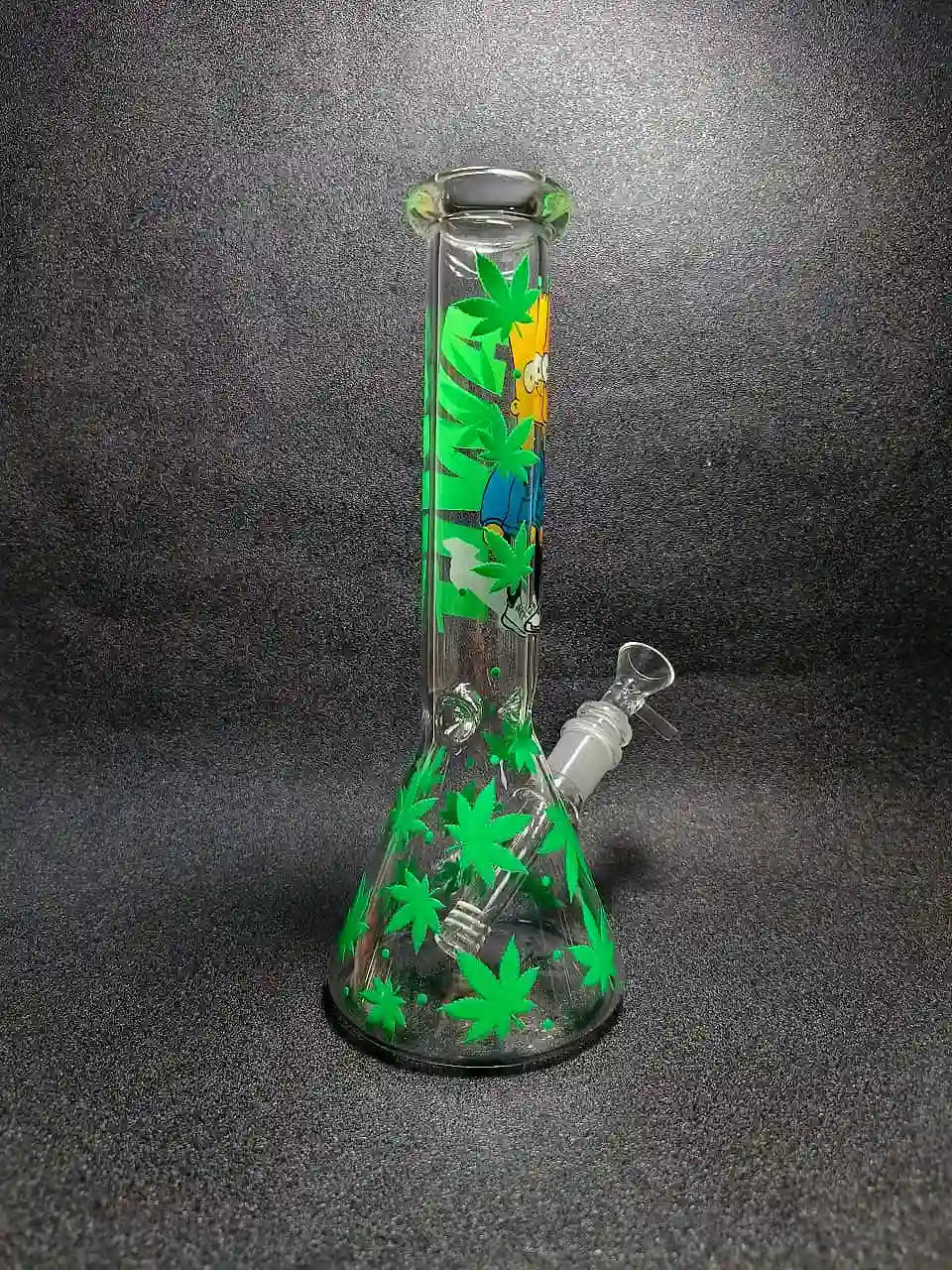 10" The Simpsons Bart Street Leaf 420 Beaker Glass Bong