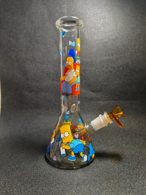 The Simpsons Couch Scene Beaker Glass Bong The Simpsons Couch Scene Beaker Glass Bong