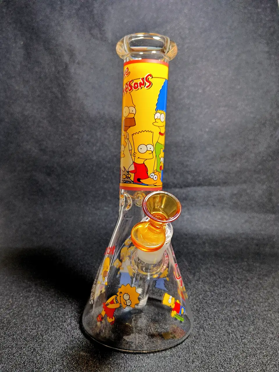 The Simpsons Family Springfield Classic Beaker Glass Bong