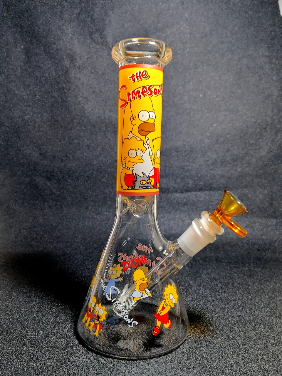 The Simpsons Family Springfield Classic Beaker Glass Bong