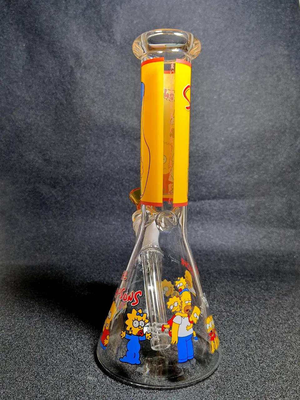 The Simpsons Family Springfield Classic Beaker Glass Bong