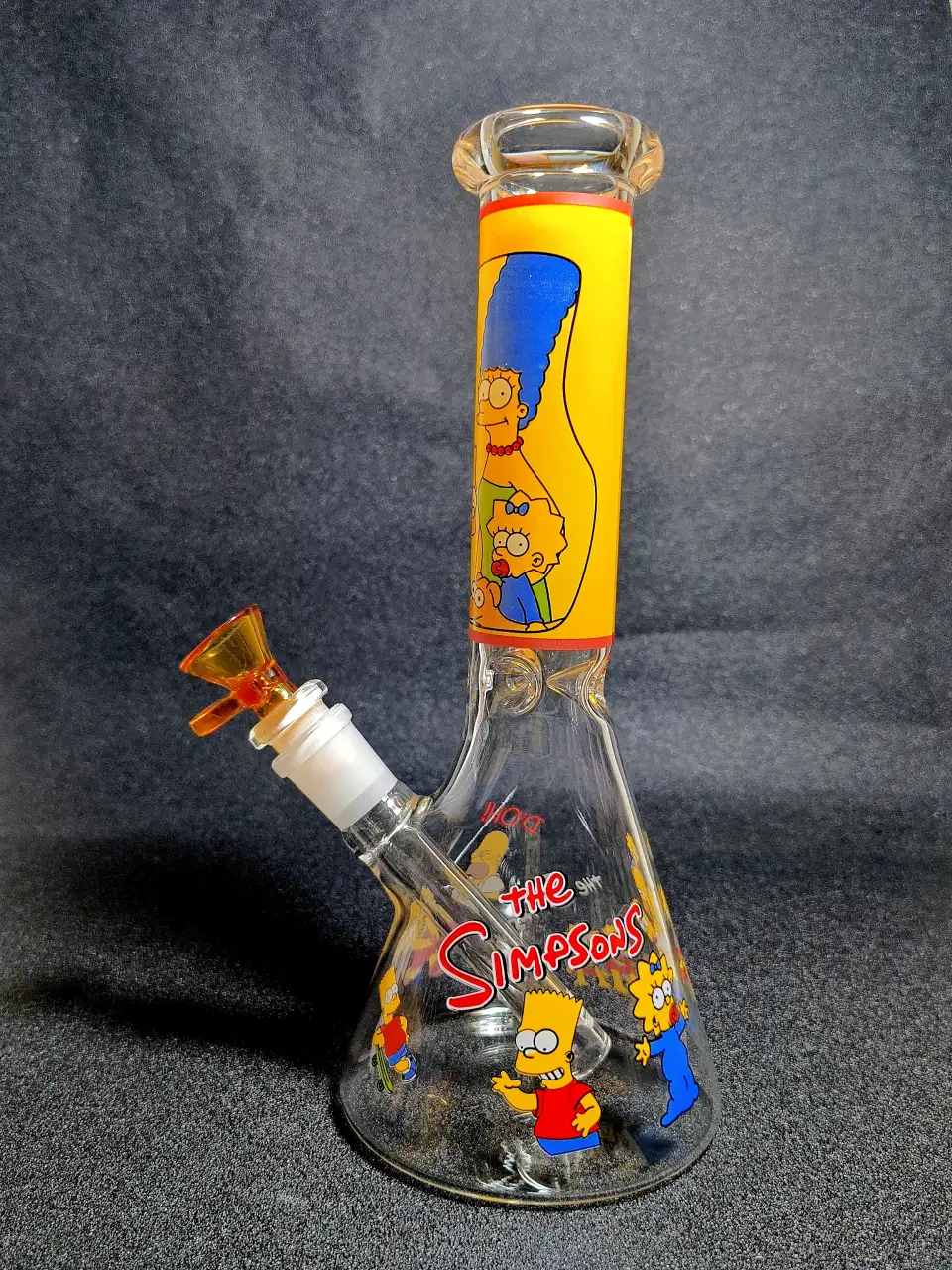 The Simpsons Family Springfield Classic Beaker Glass Bong