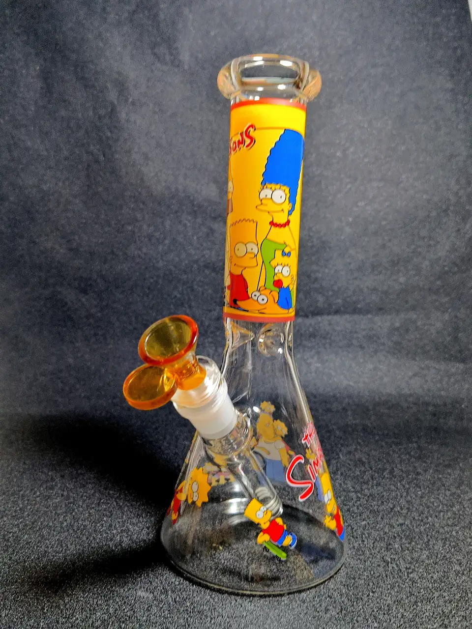 The Simpsons Family Springfield Classic Beaker Glass Bong
