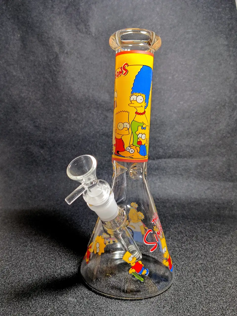 The Simpsons Family Springfield Classic Beaker Glass Bong