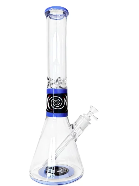 16″ 7mm Thick Wig Wag Swirl Beaker Glass Bong