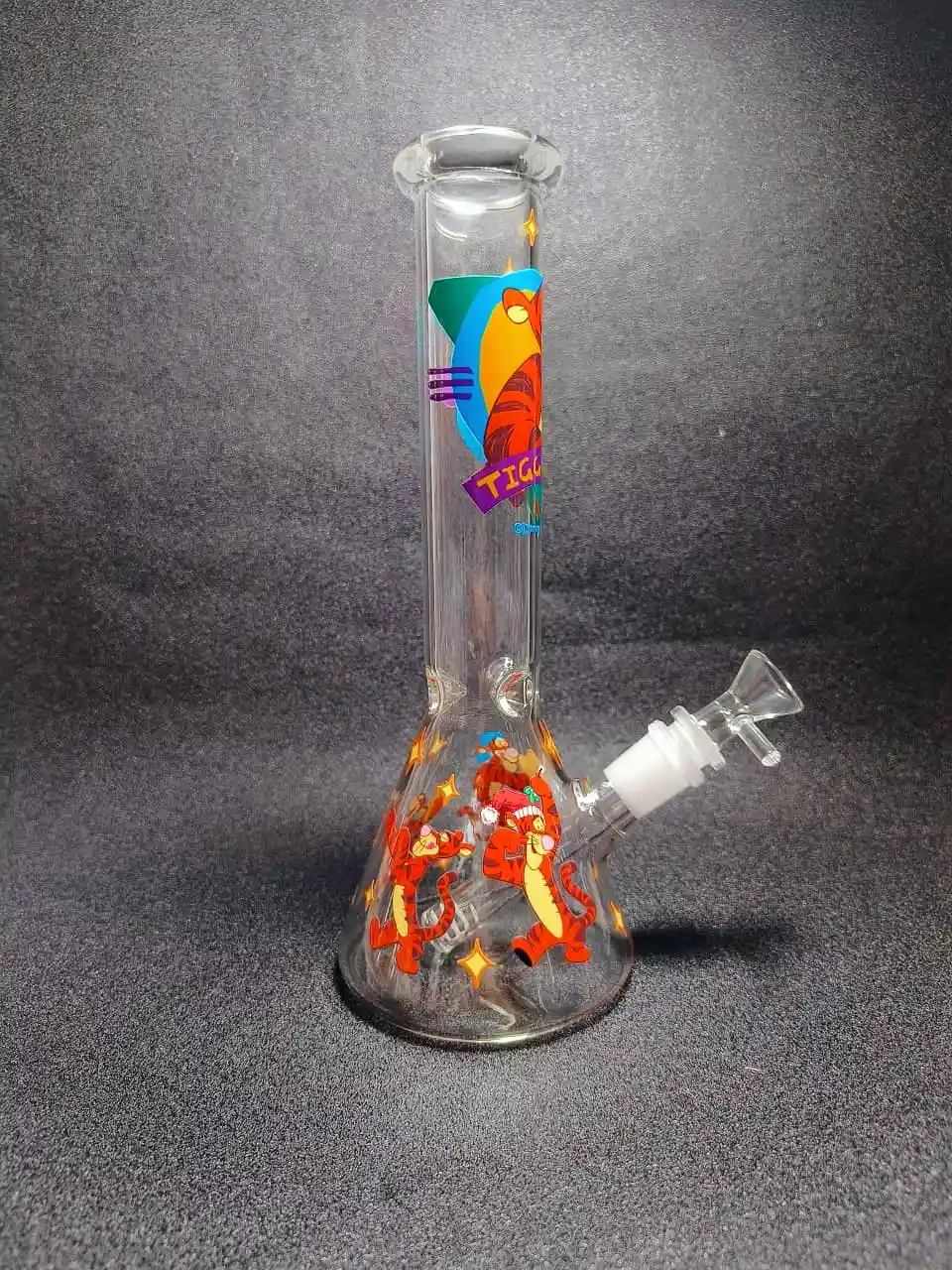 10" Tigger Hundred Acre Stars Beaker Glass Bong
