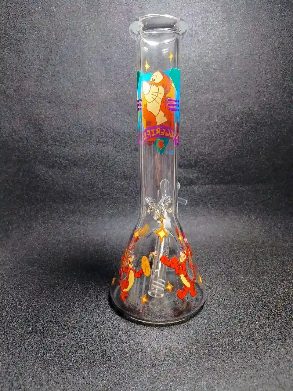 10" Tigger Hundred Acre Stars Beaker Glass Bong