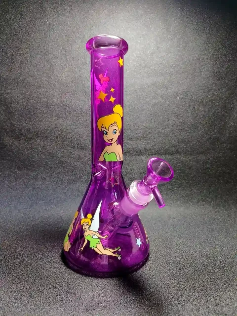 10" Tinker Bell Dreamy Purple Beaker Glass Bong