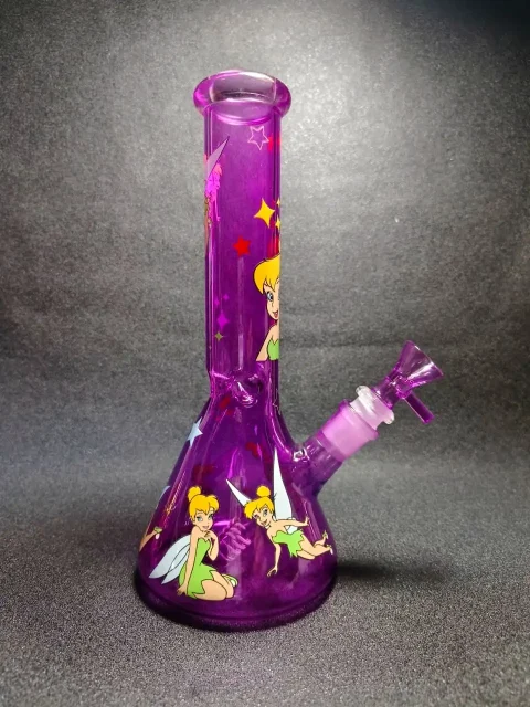 10″ Tinker Bell Dreamy Purple Beaker Glass Bong 10" Tinker Bell Dreamy Purple Beaker Glass Bong