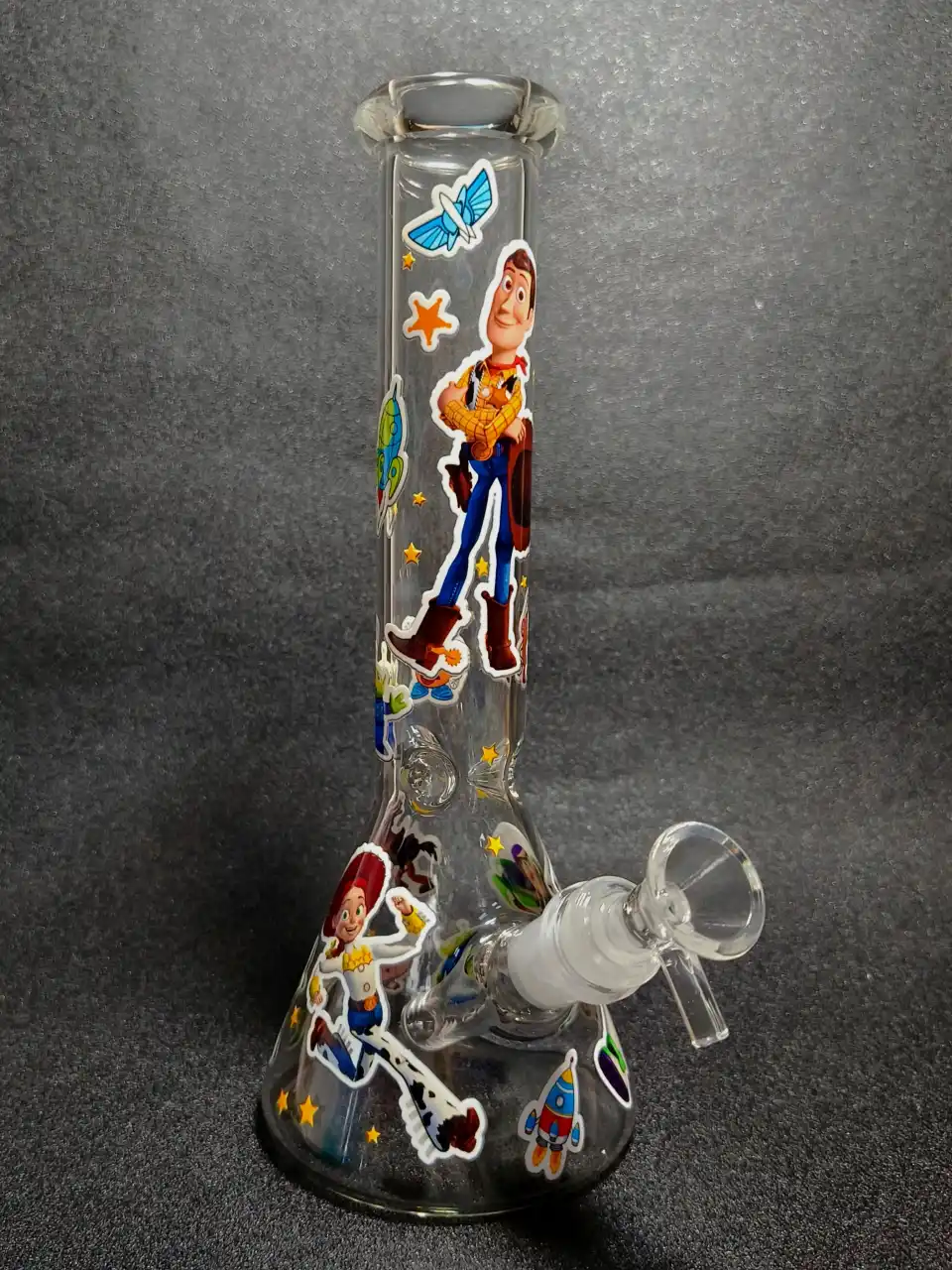 Toy Story Buzz Lightyear Woody Jessie Beaker Glass Bong