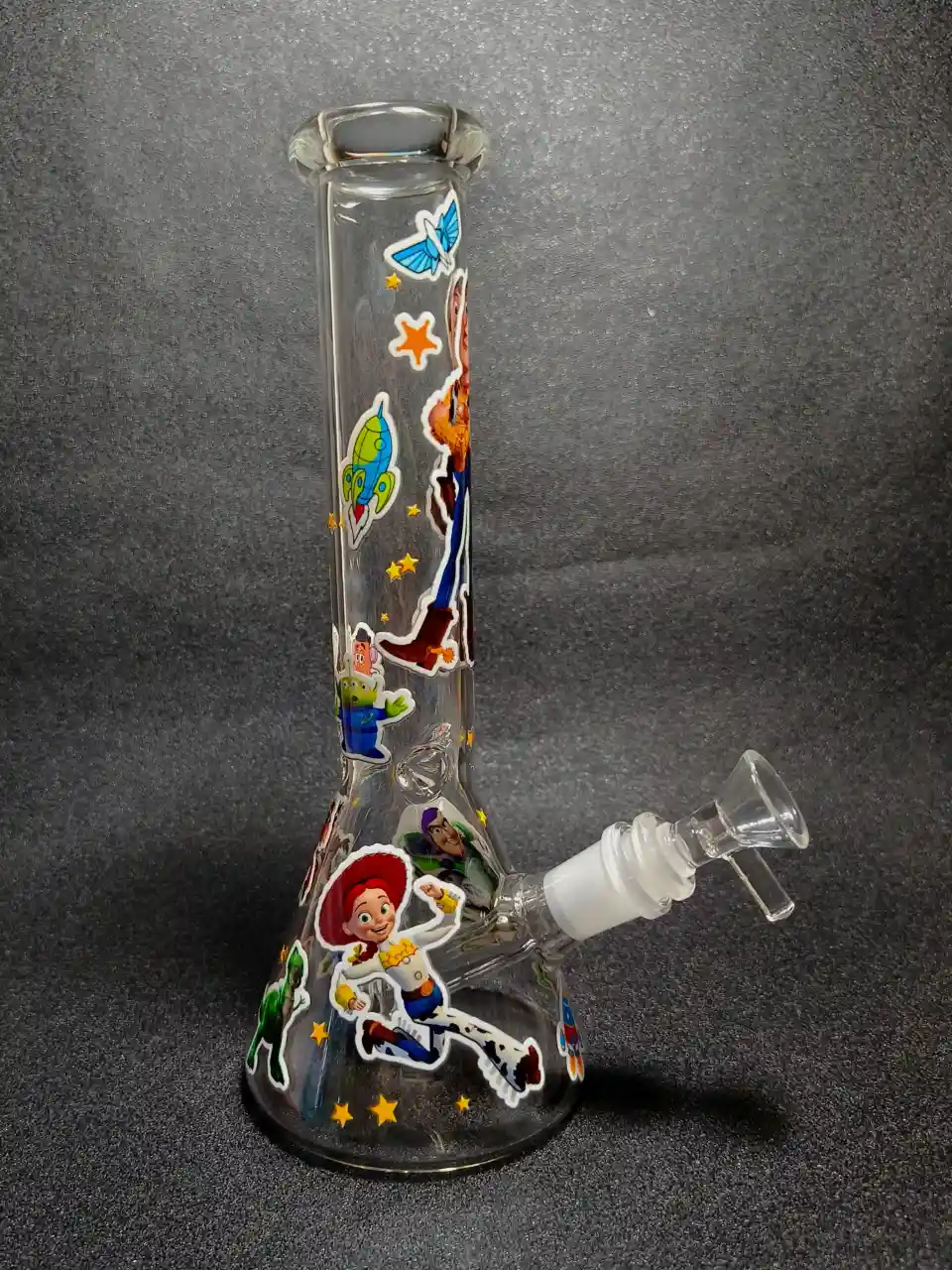 Toy Story Buzz Lightyear Woody Jessie Beaker Glass Bong