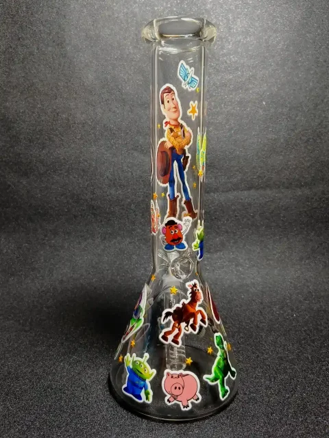 Toy Story Buzz Lightyear Woody Jessie Beaker Glass Bong Toy Story Buzz Lightyear Woody Jessie Beaker Glass Bong