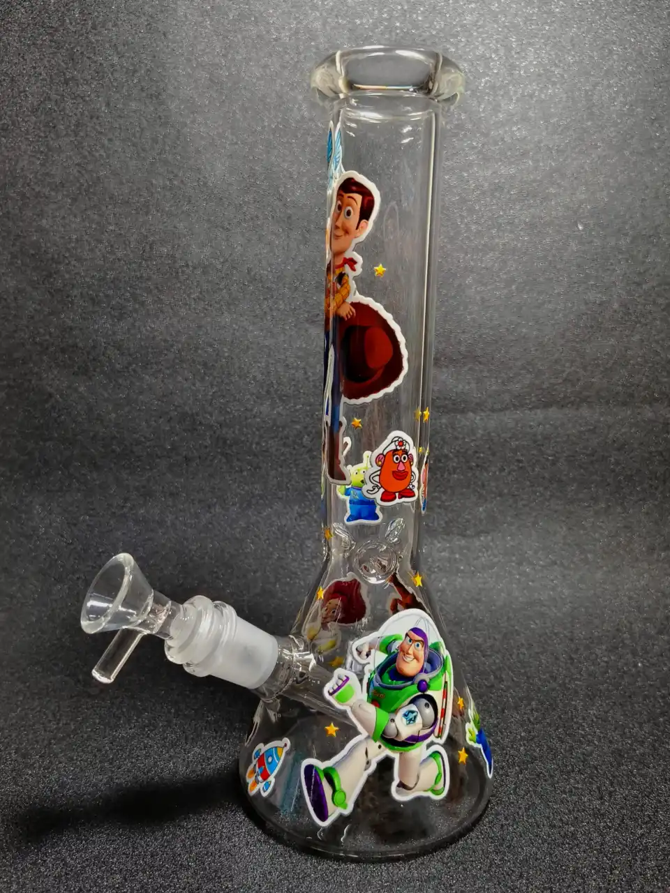 Toy Story Buzz Lightyear Woody Jessie Beaker Glass Bong