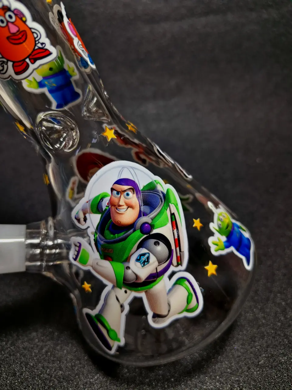 Toy Story Buzz Lightyear Woody Jessie Beaker Glass Bong
