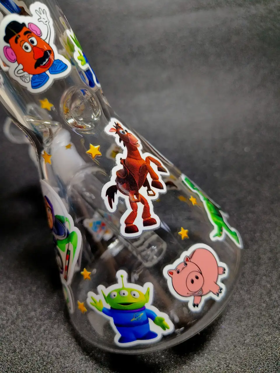 Toy Story Buzz Lightyear Woody Jessie Beaker Glass Bong