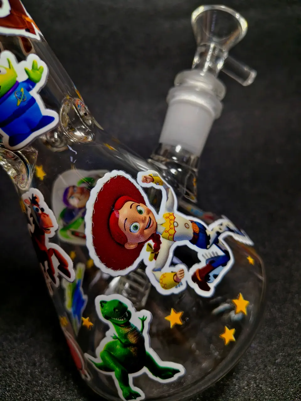 Toy Story Buzz Lightyear Woody Jessie Beaker Glass Bong