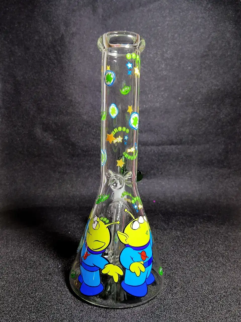Toy Story Little Green Men Disney Pixar Space Beaker Glass Bong
