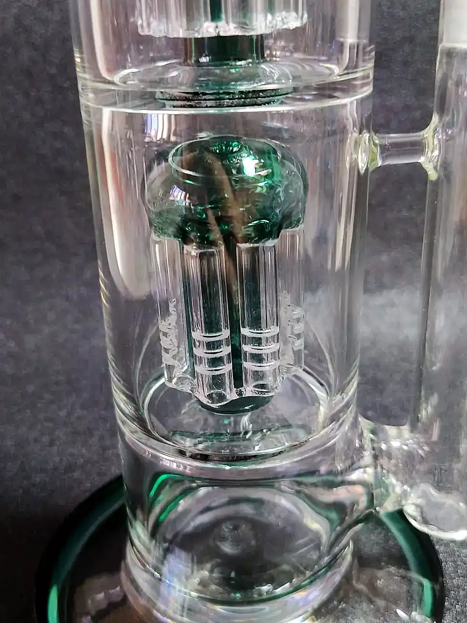 16" Triple Tree Perc Multi Chamber Glass Straight Tube Bong