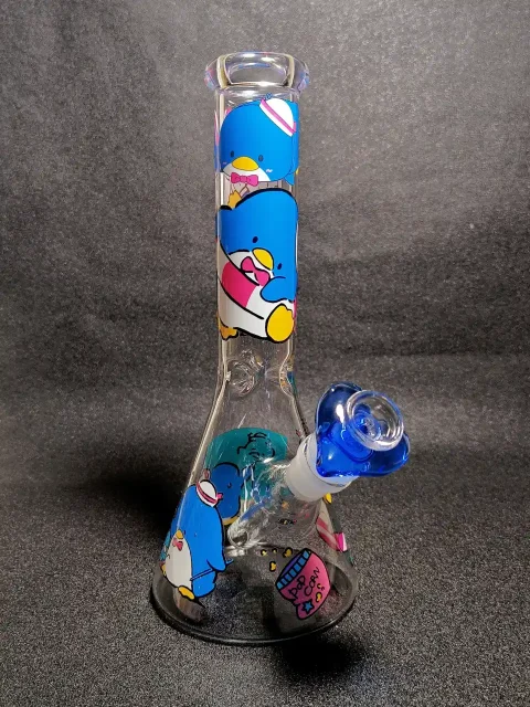 Tuxedosam Sanrio Penguin Blue Sailor Hat Beaker Glass Bong