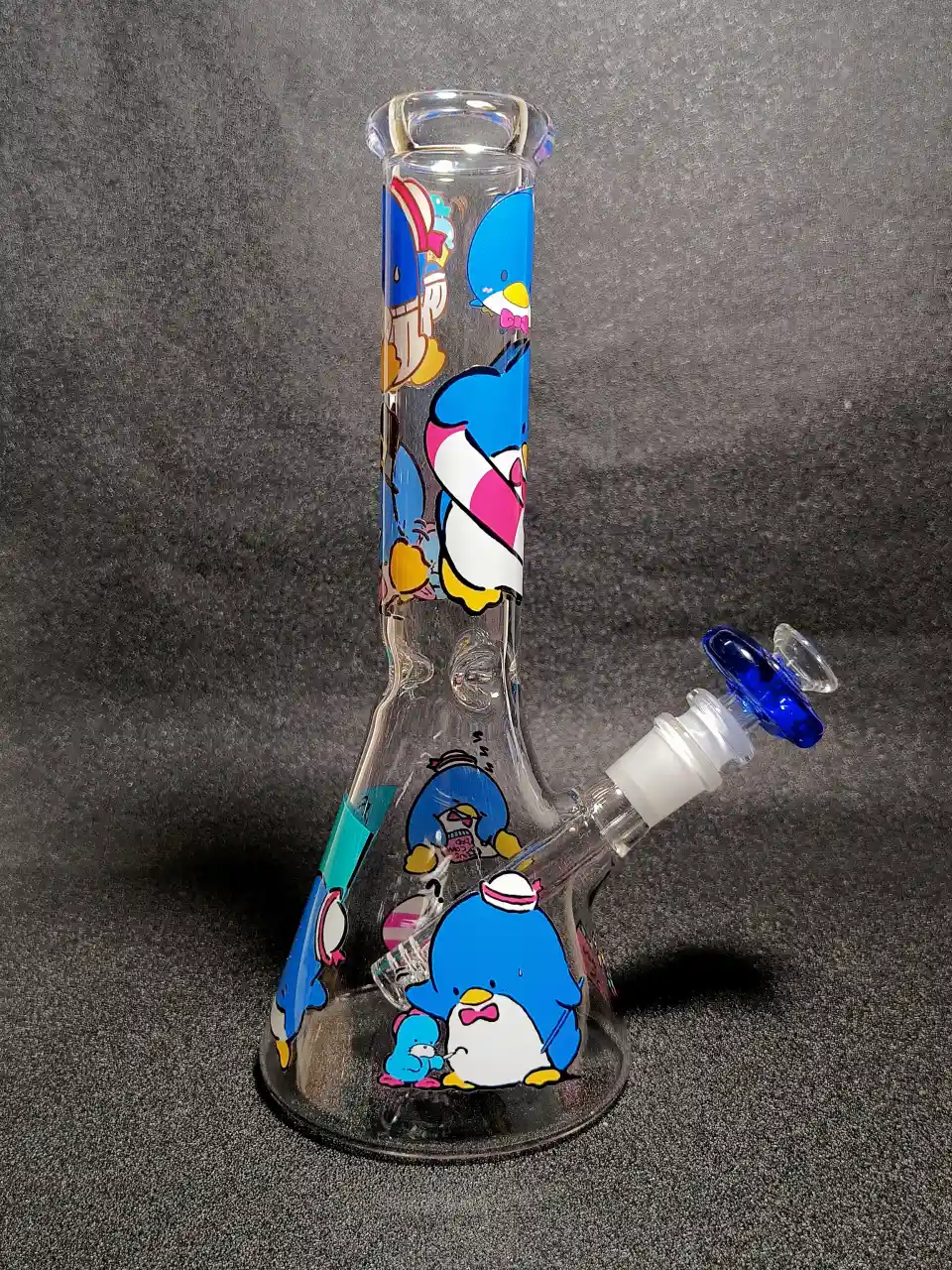 Tuxedosam Sanrio Penguin Blue Sailor Hat Beaker Glass Bong