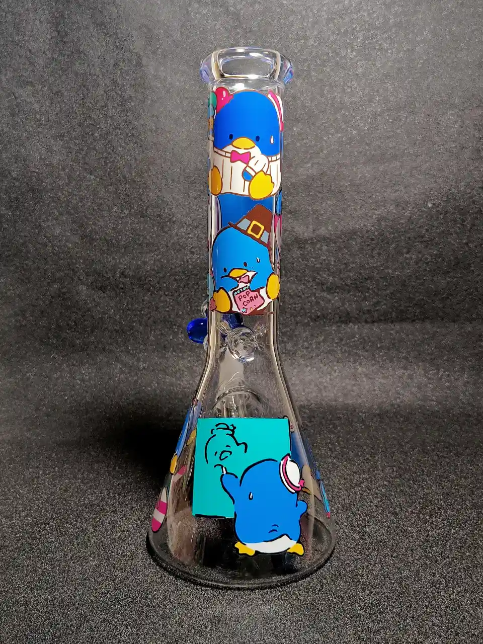 Tuxedosam Sanrio Penguin Blue Sailor Hat Beaker Glass Bong