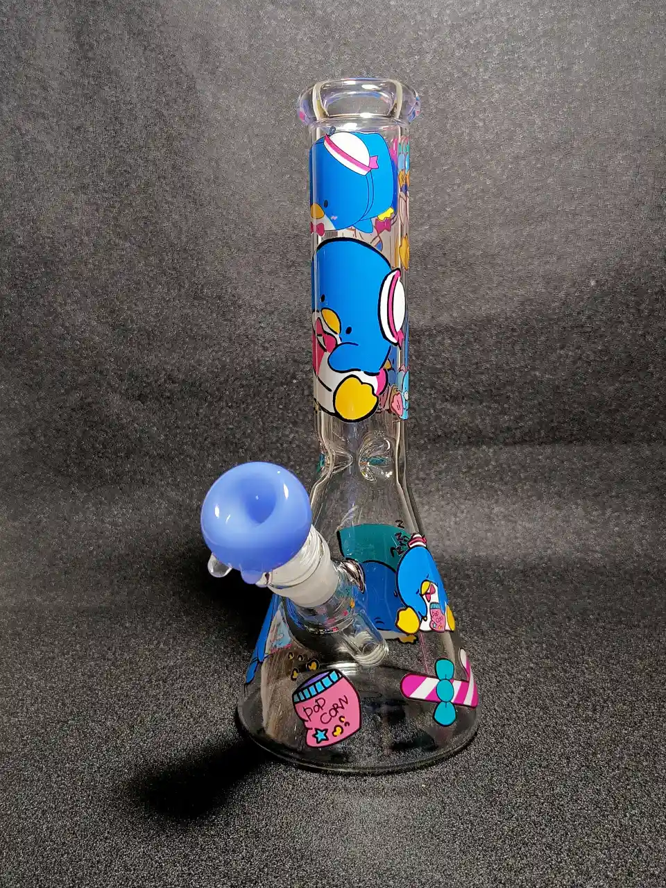 Tuxedosam Sanrio Penguin Blue Sailor Hat Beaker Glass Bong