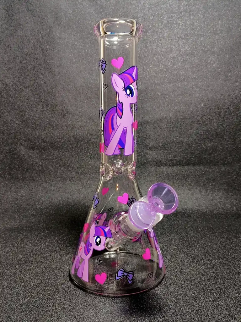 Twilight Sparkle My Little Pony Clear Beaker Glass Bong