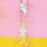 12" Unicorn Fantasy Pink Beaker Glass Bong 9mm Thick