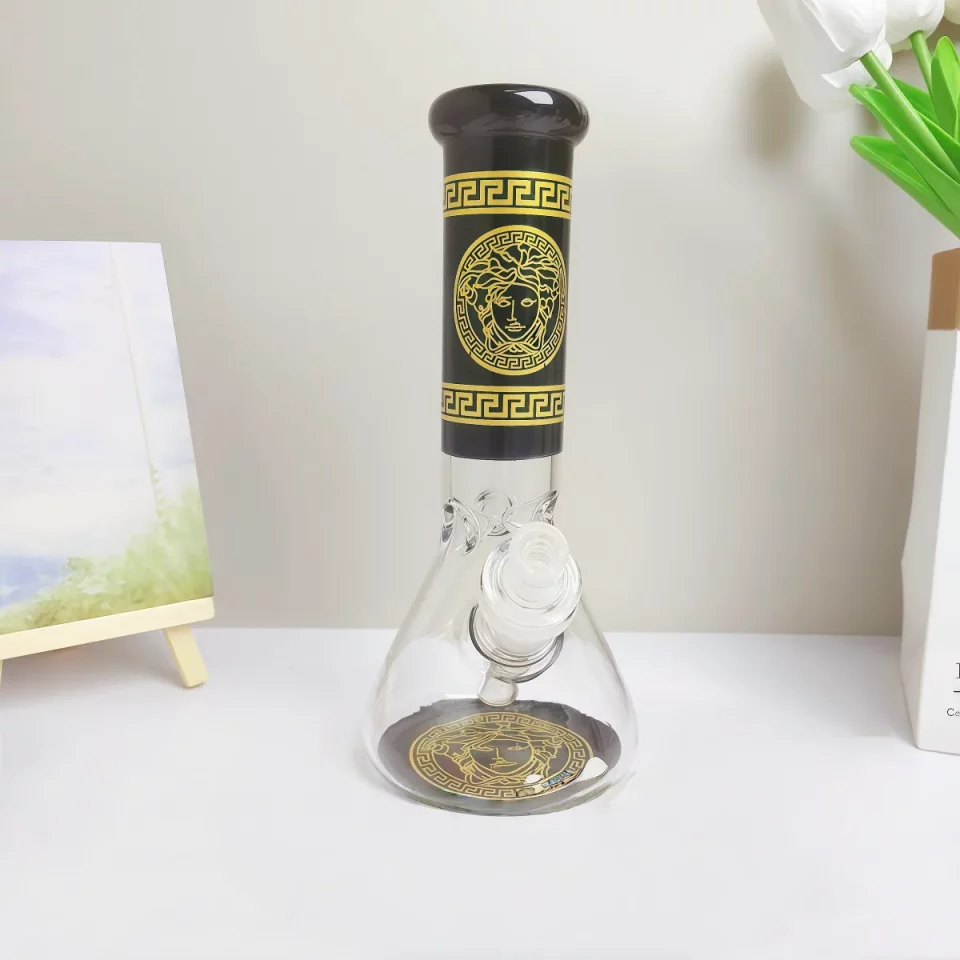 Versace-Inspired Medusa Beaker Glass Bong