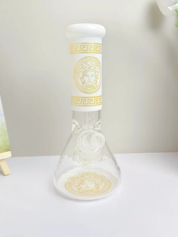 Versace-Inspired Medusa Beaker Glass Bong