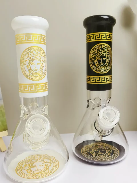 Versace-Inspired Medusa Beaker Glass Bong