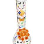 8" Vivienne Colorful & Playful Beaker Glass Bong