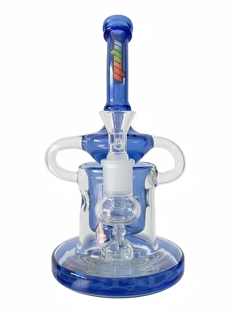 8" Vortex Flow Disc Perc Recycler Concentrate Dab Rig