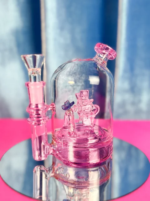 5.5" Wheel In The Sky Butterfly Cloche Bong