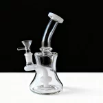 7" White Mini Glass Dab Rig