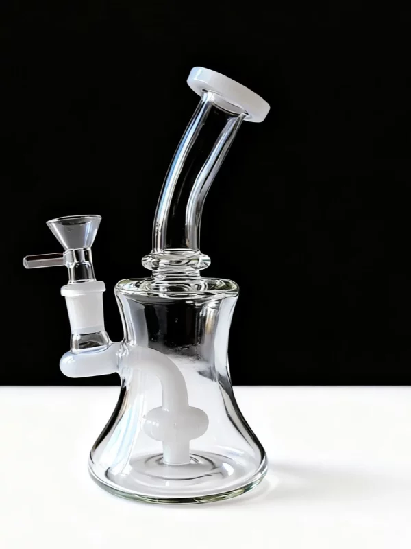7" White Mini Glass Dab Rig
