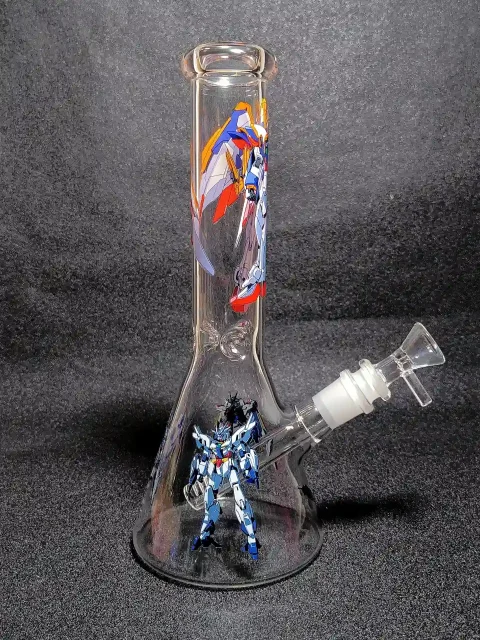 Wing Gundam Zero Mobile Suit Gundam Mecha Beaker Glass Bong Wing Gundam Zero Mobile Suit Gundam Mecha Beaker Glass Bong