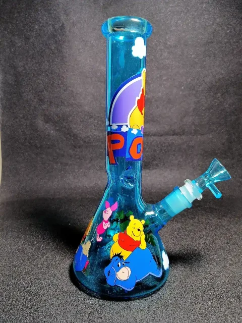 10″ Winnie the Pooh Disney Blue Sky Hundred Acre Wood Beaker Glass Bong 10" Winnie the Pooh Disney Blue Sky Hundred Acre Wood Beaker Glass Bong